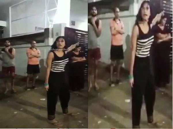 Lucknow girl now seen fighting with neighbours over black wall paint, Watch Viral Video