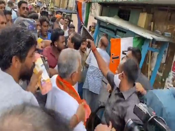 Bhawanipur by election Know why Clash broke out between TMC and BJP Dilip Ghosh supporters