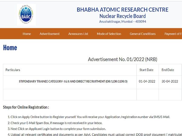 BARC Recruitment 2022