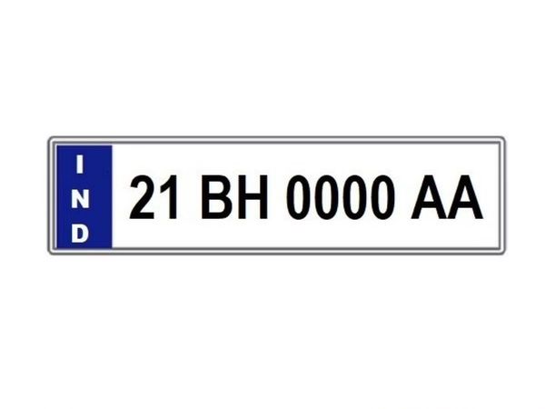 BH Series Number Plate