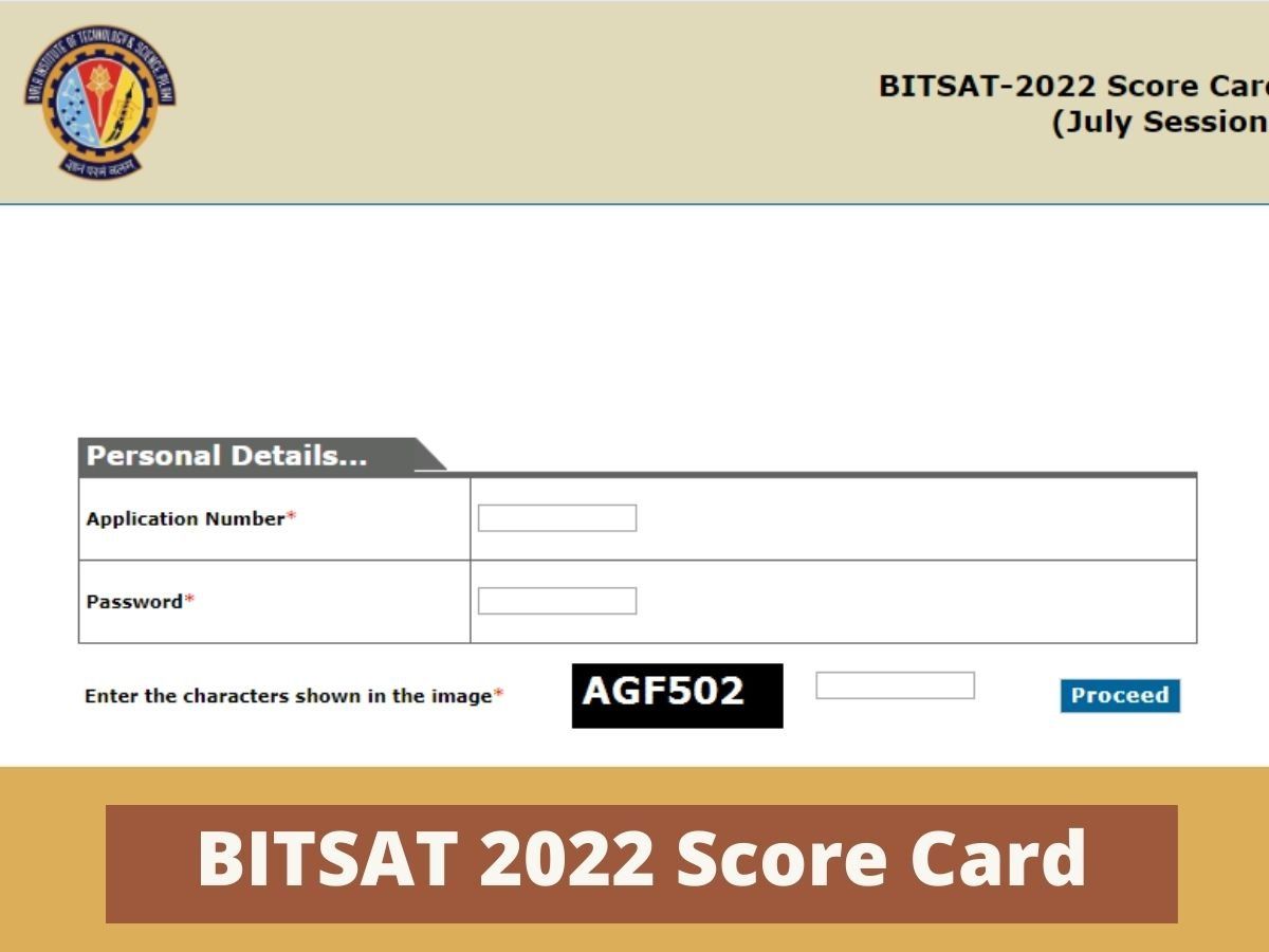 BITSAT 2022 Scorecard declared at official website