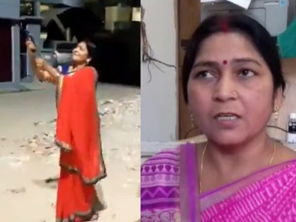 Balrampur BJP neta Manju Tiwari celebratory firing instead of lighting diya video goes viral