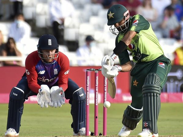 Babar Azam against England in Nottingham T20I