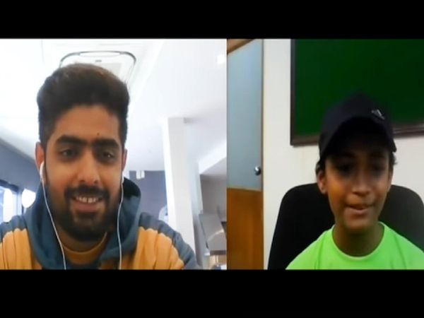 Babar Azam with little fan Samia