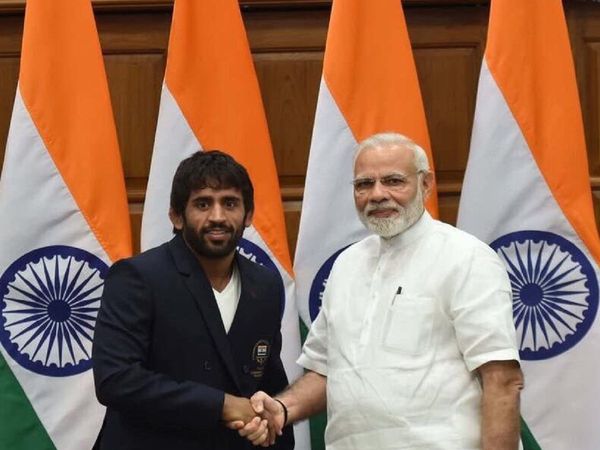 Bajrang Punia with PM Narendra Modi