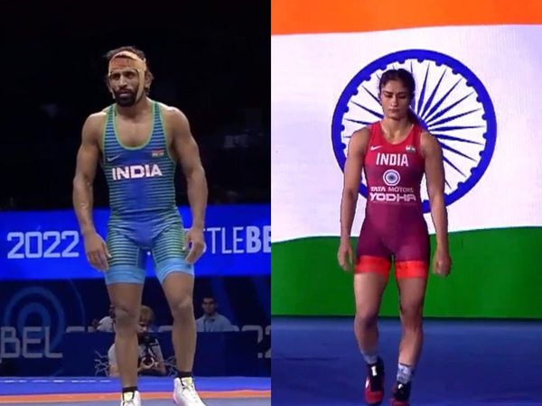 Bajrang Punia and Vinesh Phogat