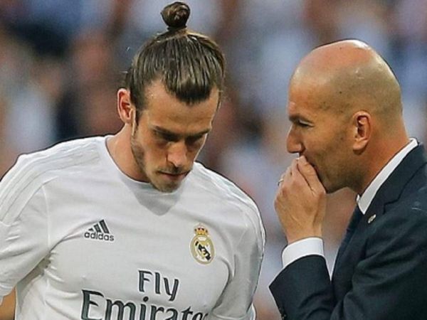Zinedine Zidane with Gareth Bale