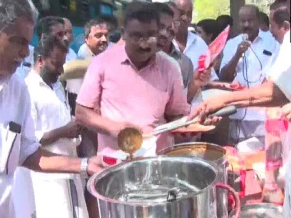 Beef outside police station