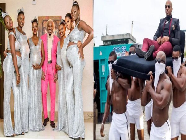 Nigerian playboy rocks up to wedding with SIX PREGNANT women claiming he is the father of ALL the kids