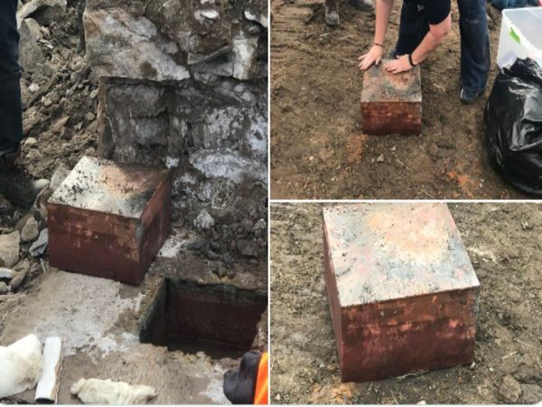 130 years old box found During Digging Statue in America