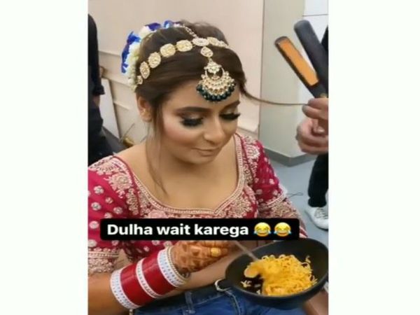 Bride Funny Video Bride Eating maggi Before Wedding Funny Viral Video