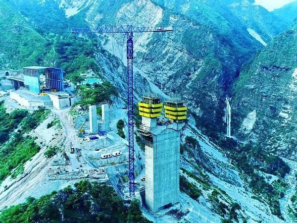 Indian Railways is building first Cable stayed rail bridge at Anji Khad, see photos