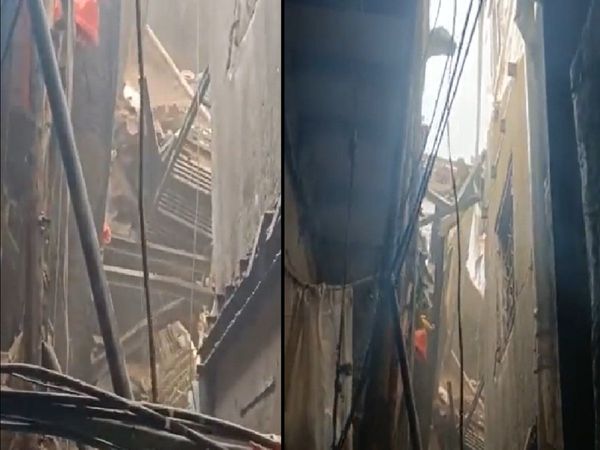 At least five persons are feared trapped after a 5-storey building collapsed in Behram Nagar Bandra in Mumbai