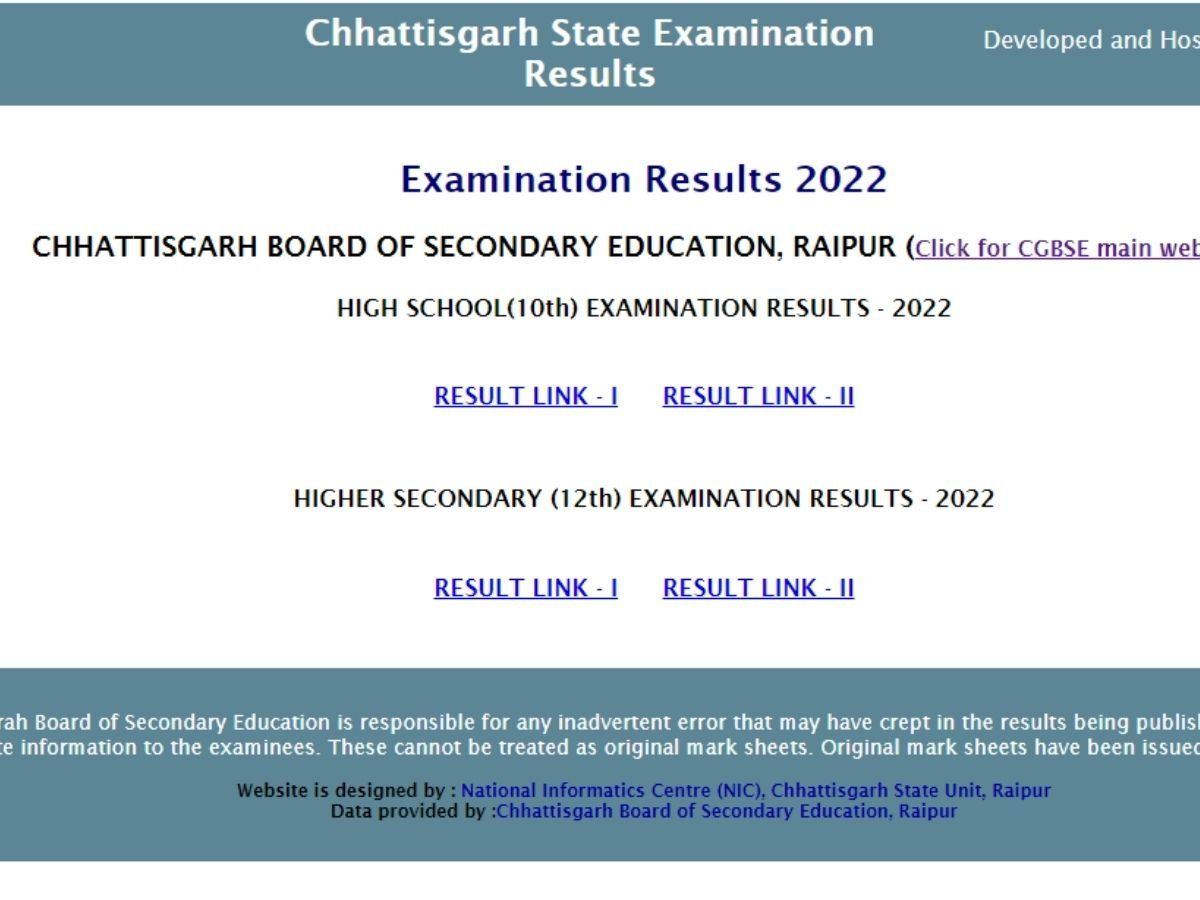 CGBSE Class 10th, 12th Result 2022: छत्तीसगढ़ बोर्ड कक्षा 10वीं और 12वीं के रिजल्ट हुए जारी, इस डायरेक्ट लिंक से करें चेक