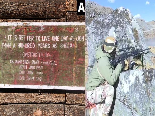 A signboard at an ITBP forward post near LAC says ITs Better to live one day as lion than a hundred years Sheep