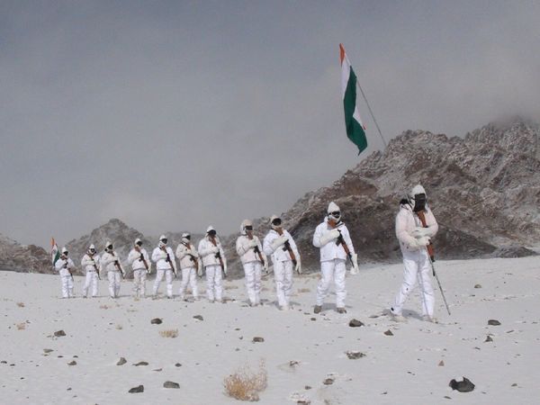 ITBP personnel at a height of 17000 feet