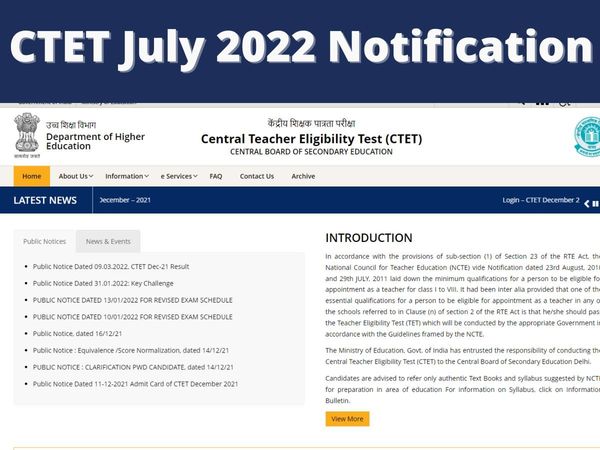 ctet, ctet 2022, ctet 2022 notification, ctet 2022 appliaction form date