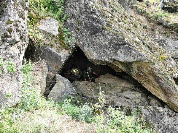 Cave become Terrorist base in Jammu Kashmir, arms recovered