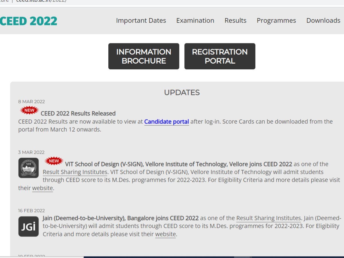 CEED Exam 2022 Declared: जारी हुए सीईईडी परीक्षा के परिणाम, डायरेक्ट लिंक से करें चेक