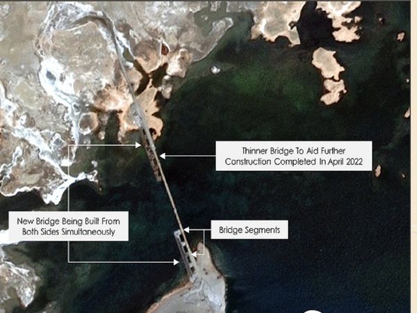 Satellite imagery Says China building new bridge near Pangong Tso in eastern Ladakh