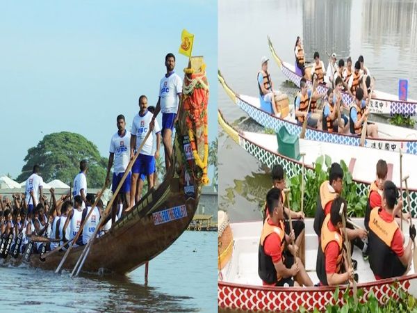 Chinas dragon boat and Indias snake boat