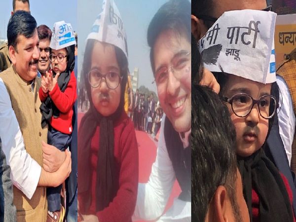 दिल्ली: अरविंद के शपथग्रहण समारोह में छाए रहे छोटे केजरीवाल