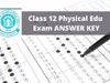 cbse Class 12 Physical Education, cbse Class 12 Physical Education answer key copy