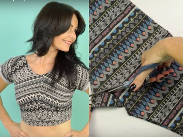 Turn leggings into crop top
