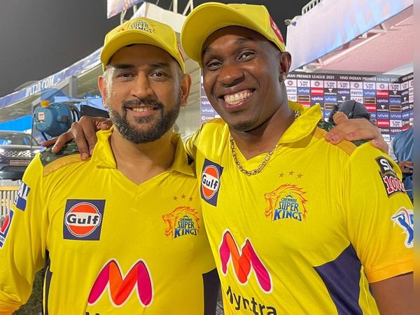 MS Dhoni, RCB vs CSK: Dhoni and Bravo after 35th match of IPL 2021