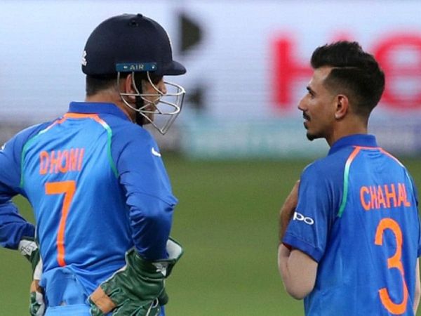 MS Dhoni and Yuzvendra Chahal