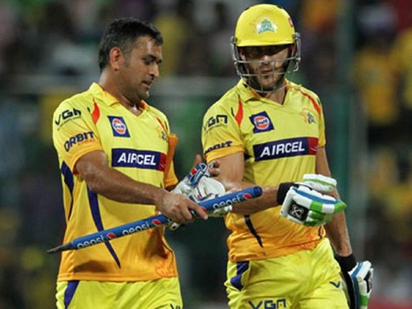 MS Dhoni and Faf du Plessis