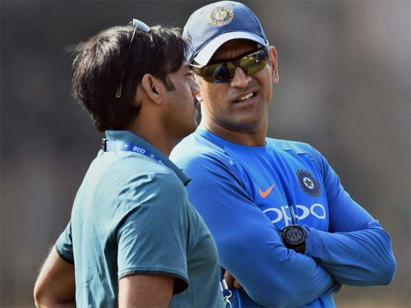MSK Prasad and MS Dhoni