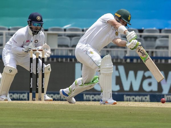 Dean Elgar against India in Johannesburg test