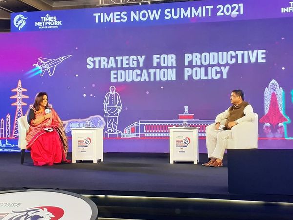 Times Now Summit 2021 : Dharmendra Pradhan says Cpmparison of Hindutva with ISIS is mental bankruptcy