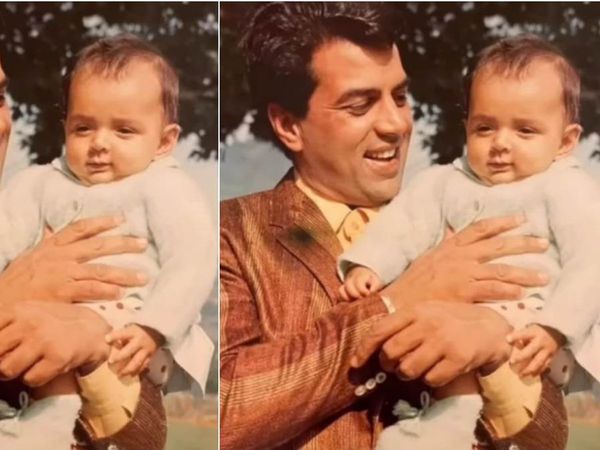 Dharmendra with Bobby Deol