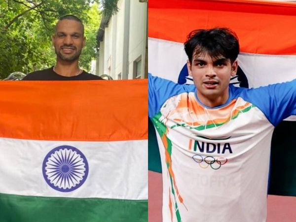 Shikhar Dhawan and Neeraj Chopra,