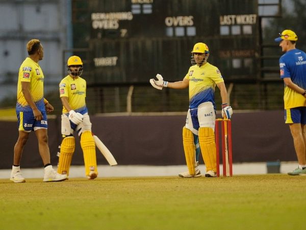 MS Dhoni and CSK training session in Surat