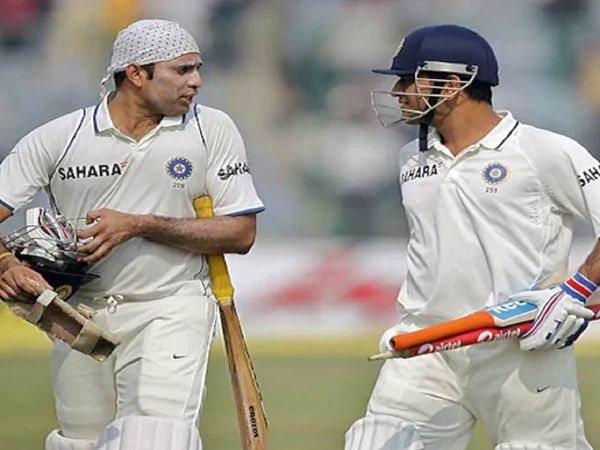 VVS Laxman with MS Dhoni