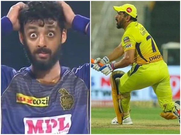 Varun Chakravarthy dismisses MS Dhoni