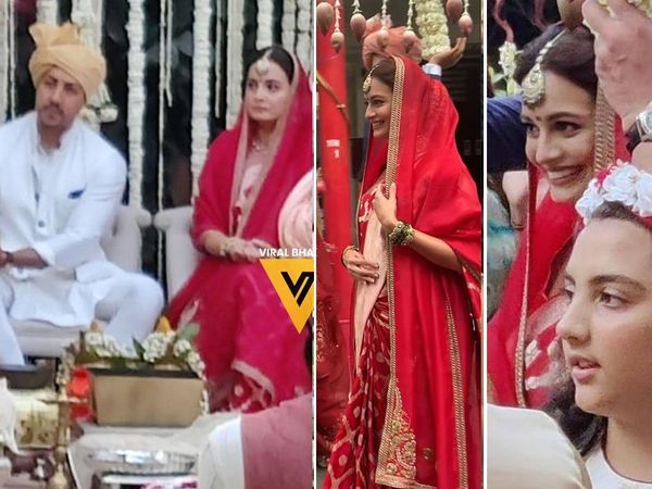 Dia Mirza look beautiful As bride in traditional red saree Actress tie the knot With Vaibhav rekhi 