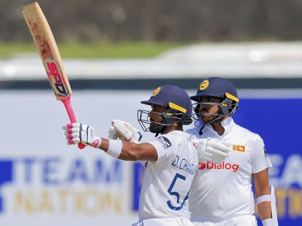 Dinesh Chandimal against Pakistan in Galle Test