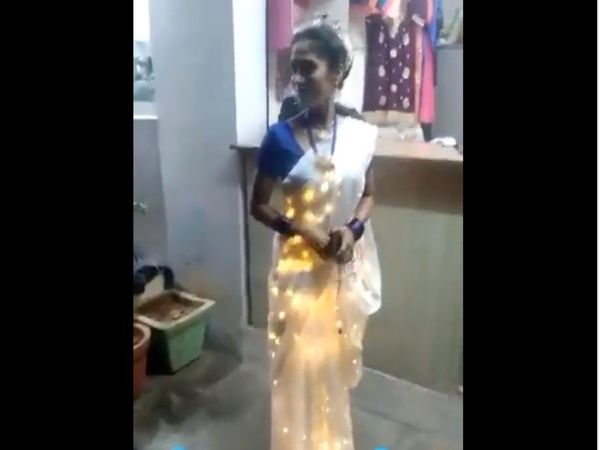 Diwali 2021 Diwali Viral Video Diwali Latest Video Woman wearing Saree With Light Google Trends Viral Video