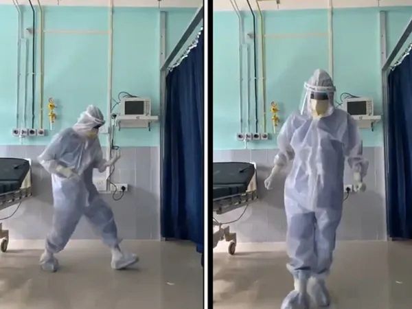 Viral Video Assam Doctor Dances To 'Ghungroo' To Cheer Up Covid Patients goes viral