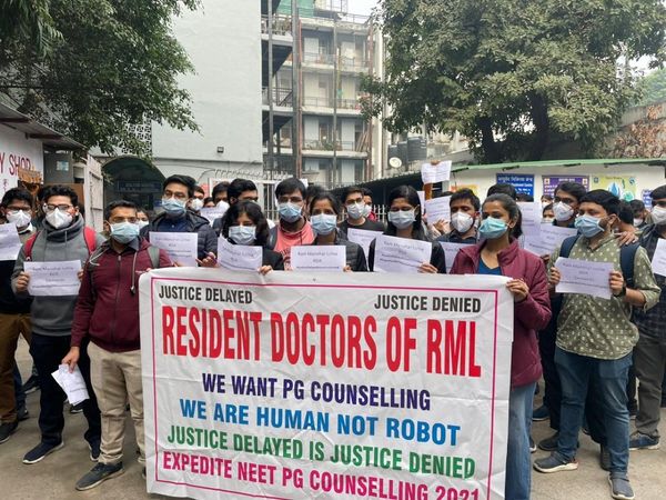 NEET-PG counseling delay Resident doctors of Delhi's boycott routine services