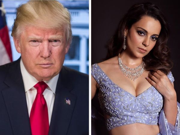 Former US President Donald Trump and Actor Kangana Ranaut