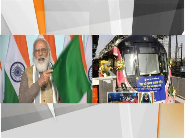 PM Narendra Modi inaugurates India’s first driverless train on Delhi Metro’s Magenta Line