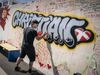Fan making Christian Eriksen graffitti in Copenhagen