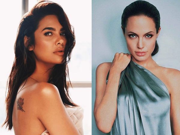 Esha Gupta and Angelina Jolie