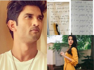 Fans raised questions on Sushant handwriting in Rhea note Fans raised questions on Sushant handwriting in Rhea note