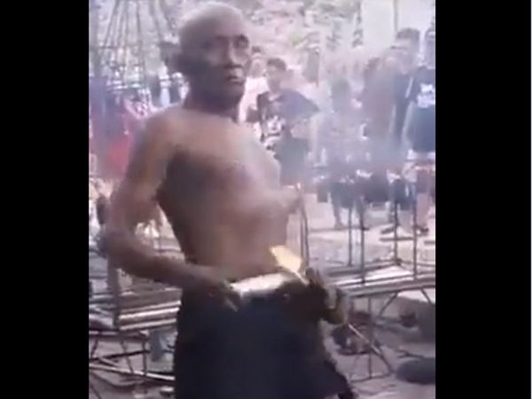 Old Man Play With Fire Then What Happened Watch Shocking Video